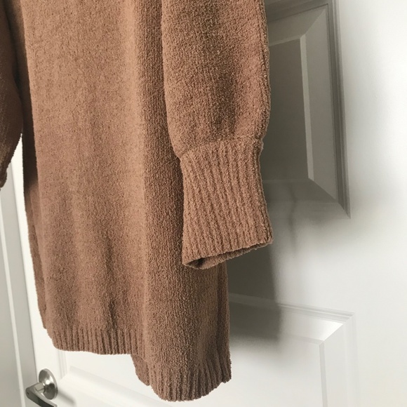 Stitch & Feather open front cardigan bishop sleeves camel color size large - Picture 12 of 14